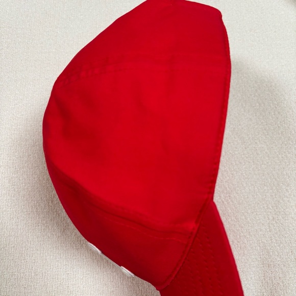 CELINE Triomphe Baseball Cap Rouge Vif - Picture 11 of 16